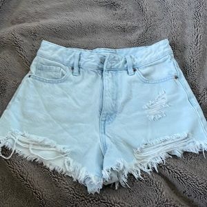 Pacsun high rise festival jean shorts. Color light blue. size 24